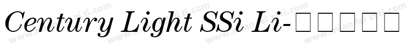 Century Light SSi Li字体转换